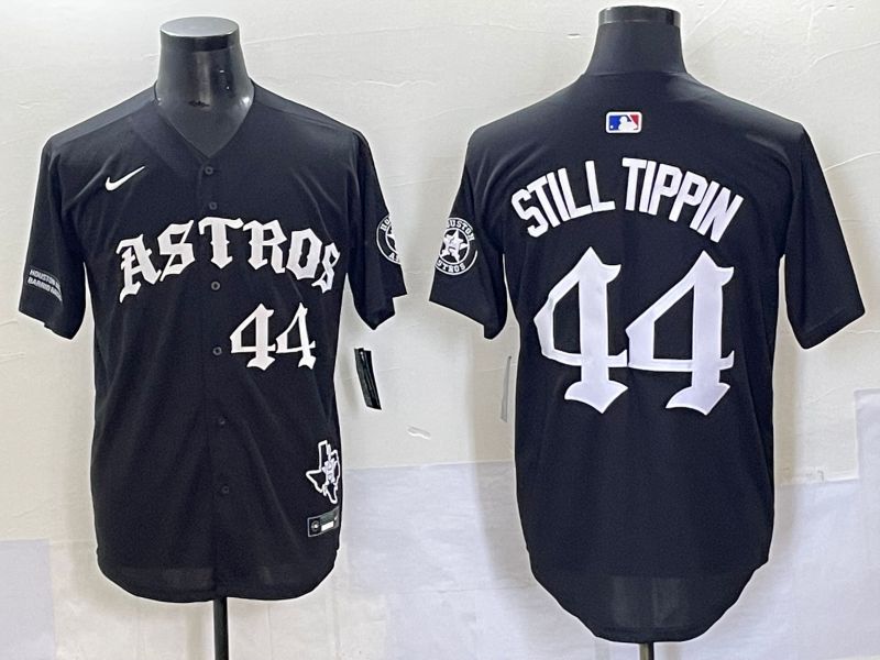 Men 2025 Houston Astros #44 Still Tippin Black Seven generations Joint Name Nike MLB Jersey style 9